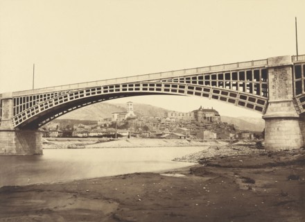 Viaduct at La Voulte; Édouard Baldus, French, born Germany, 1813 - 1889, France; about 1861; Albumen silver print