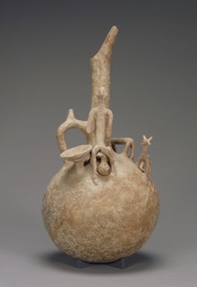 Jug with a Man and Deer; Cyprus; 2300 - 1650 B.C; Terracotta; 44.2 × 21.9 cm, 17 3,8 × 8 5,8 in