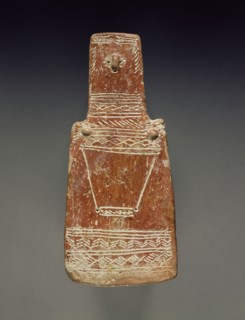 Female Plank Figure; Cyprus; about 2000 - 1900 B.C; Terracotta; 20.3 × 9 × 2 cm, 8 × 3 9,16 × 13,16 in