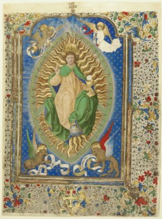 Christ in Majesty; Antoine de Lonhy, French, active about 1460 - about 1490, Toulouse, France; about 1460; Tempera colors, gold