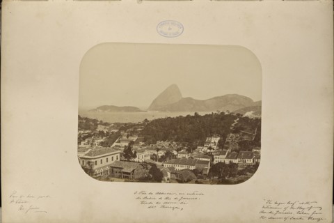 O Pao de Assucar, na entrada da Bahia do Rio de Janeiro, tirado do Morro de Santa Thereza; Marc Ferrez, Brazilian, 1843 - 1923