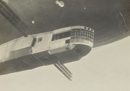 View of Blimp's Gondola; Fédèle Azari, Italian, 1895 - 1930, Italy; 1914 - 1929; Gelatin silver print; 11.5 x 16.2 cm