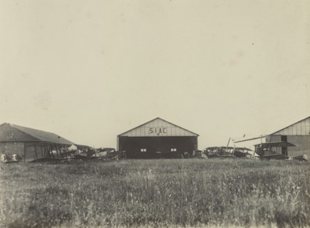 Hanger for Societa' Italiana Aviazione Civile; Fédèle Azari, Italian, 1895 - 1930, Milan, Italy; 1919 - 1923; Gelatin silver