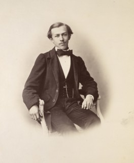 Portrait of a Seated Young Man; Gustave Le Gray, French, 1820 - 1884, about 1858; Albumen silver print