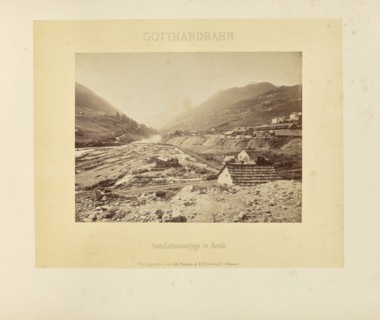 Gotthardbahn Installationsanlage in Airolo; Adolphe Braun & Cie, French, 1876 - 1889, Dornach, France; about 1875–1882; Albumen