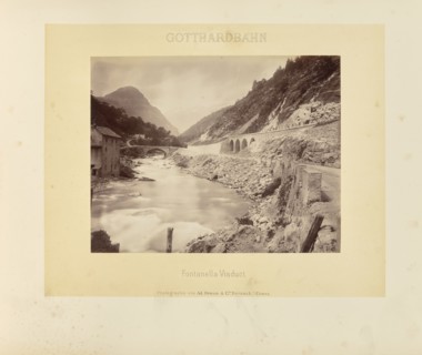 Gotthardbahn Fontanella Viaduct; Adolphe Braun & Cie, French, 1876 - 1889, Dornach, France; about 1875–1882; Albumen silver