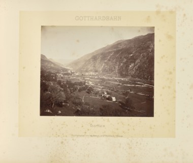 Gotthardbahn Giornico; Adolphe Braun & Cie, French, 1876 - 1889, Dornach, France; about 1875–1882; Albumen silver print