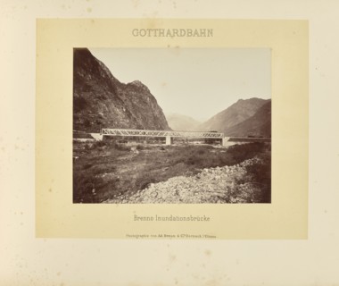 Gotthardbahn Brenno Inundationsbrücke; Adolphe Braun & Cie, French, 1876 - 1889, Dornach, France; about 1875–1882; Albumen