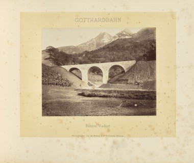 Gotthardbahn Busino-Viaduct; Adolphe Braun & Cie, French, 1876 - 1889, Dornach, France; about 1875–1882; Albumen silver print