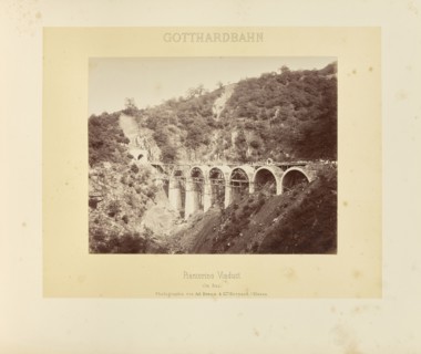 Gotthardbahn Piantorino Viaduct, Im Bau, Adolphe Braun & Cie, French, 1876 - 1889, Dornach, France; about 1875–1882; Albumen