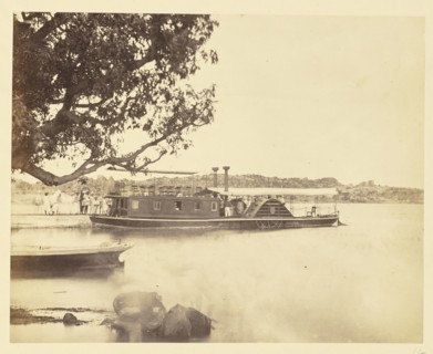 Paddle Steamer, India; India; about 1863 - 1887; Albumen silver print