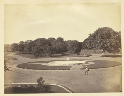 Park with a Roundabout, India; India; about 1863 - 1887; Albumen silver print
