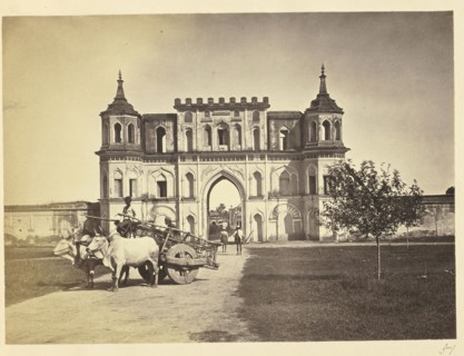 Gateway to the Moti Mahal, Lucknow; Lucknow, India; about 1863 - 1887; Albumen silver print