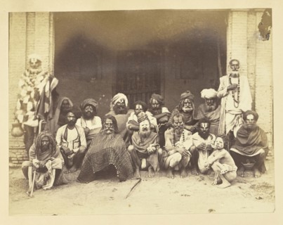 Group of Fakirs; India; about 1884; Albumen silver print