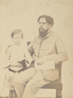 Major Boileau and His Son; India; 1858 - 1869; Albumen silver print