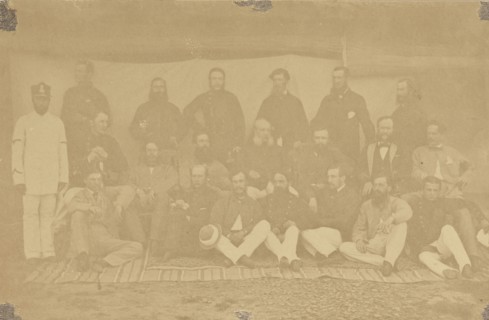 The Officers of the 23rd Royal Welsh Fusiliers; India; 1858 - 1869; Albumen silver print