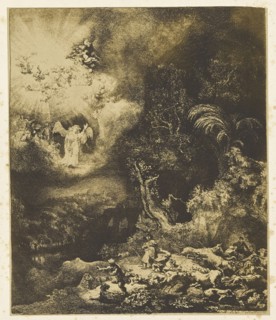 L'annonciation aux Bergers; Bisson Frères, French, active 1840 - 1864, Paris, France; 1858; Salted paper print; 26.2 x 22.2 cm