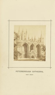 Peterborough Cathedral, West Front; William Ball, British, active 1860s - 1870s, London, England; 1868; Albumen silver print
