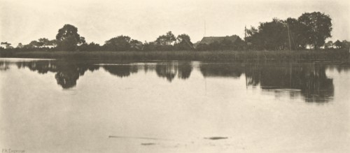 The Reedy Marge; Peter Henry Emerson, British, born Cuba, 1856 - 1936, London, England; 1887; Photogravure; 11.9 x 27.5 cm