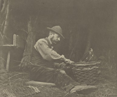 The Basket=Maker. Norfolk; Peter Henry Emerson, British, born Cuba, 1856 - 1936, London, England; 1888; Photogravure; 24.4 x 29