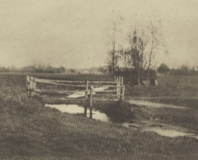 Where Winds the Dike. Norfolk; Peter Henry Emerson, British, born Cuba, 1856 - 1936, London, England; 1888; Photogravure