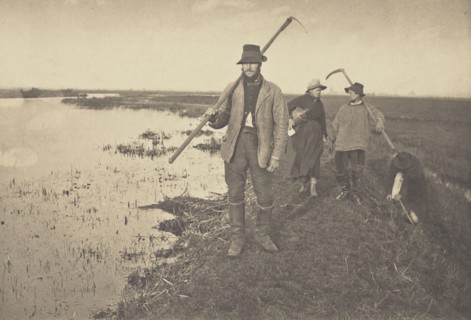 Coming Home from the Marshes; Peter Henry Emerson, British, born Cuba, 1856 - 1936, London, England; 1886; Platinum print