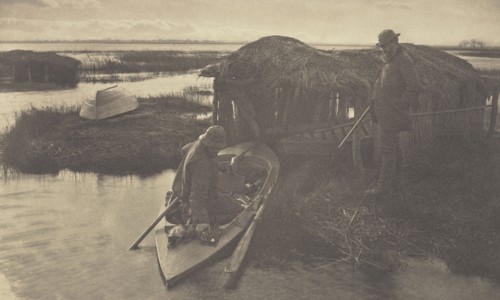 The Fowler's Return; Peter Henry Emerson, British, born Cuba, 1856 - 1936, London, England; 1886; Platinum print; 17.6 x 28.4