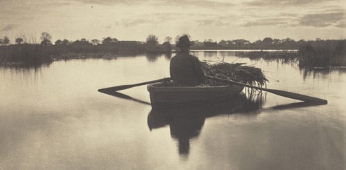 Rowing Home the Schoof-Stuff; Peter Henry Emerson, British, born Cuba, 1856 - 1936, London, England; 1886; Platinum print