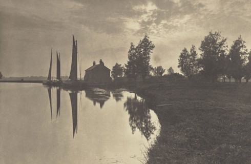 Cantley: Wherries Waiting for the Turn of the Tide; Peter Henry Emerson, British, born Cuba, 1856 - 1936, London, England; 1886