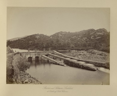 Sluices and Salmon Ladders; Thomas Annan, Scottish,1829 - 1887, Glasgow, Scotland; 1877; Albumen silver print