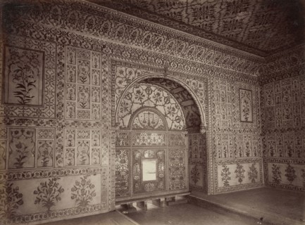 The Sumor's, Paury Interior View, Delhi; Lala Deen Dayal, Indian, 1844 - 1905, India; 1883 - 1884; Albumen silver print