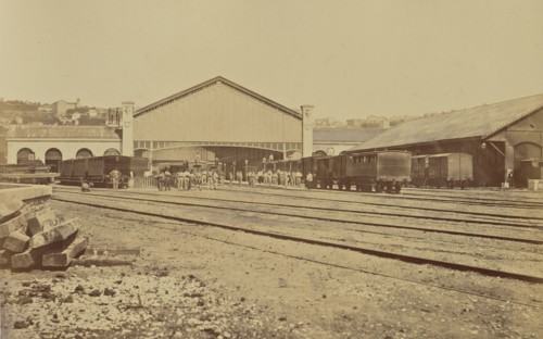 Lyon. Gare de Perrache; Édouard Baldus, French, born Germany, 1813 - 1889, France; about 1861; Albumen silver print