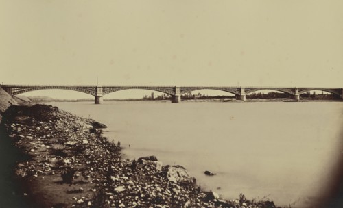 Viaduc de la Voulte; Édouard Baldus, French, born Germany, 1813 - 1889, France; about 1861; Albumen silver print