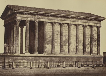 Nimes. Maison Carrée; Édouard Baldus, French, born Germany, 1813 - 1889, France; about 1861; Albumen silver print