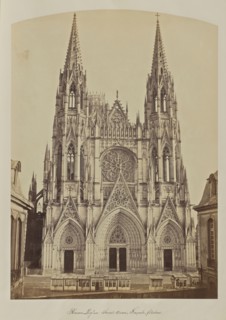 Rouen. Eglise Saint-Ouen, Façade, flèches; Bisson Frères, French, active 1840 - 1864, Rouen, France; about 1856; Albumen silver