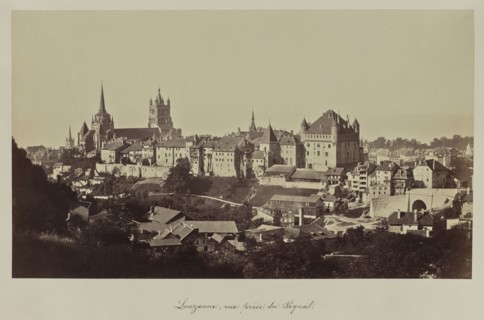 Lauzanne, vue prise du Signal; Bisson Frères, French, active 1840 - 1864, Lauzanne, Switzerland; about 1862; Albumen silver