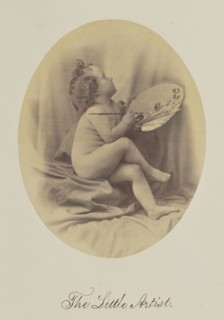 The Little Artist; Oscar Gustave Rejlander, British, born Sweden, 1813 - 1875, Great Britain; about 1865; Albumen silver print