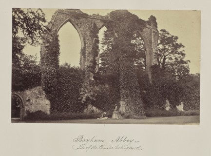 Bayham Abbey - Site of the Cloister looking north; Bayham, Great Britain; about 1865; Albumen silver print