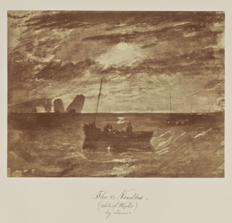 The Neddles., Isle of Wight, by Turner; Caroline Bertolacci, British, born 1825, active 1860s - 1890, about 1863; Albumen
