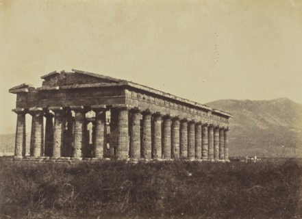 Temple at Paestum; Mrs. Jane St. John, British, 1803 - 1882, Paestum, Italy; 1856 - 1859; Albumen silver print from a paper