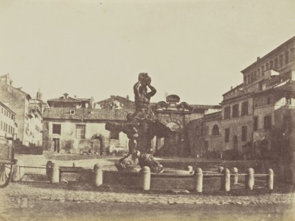 Fontana del Tritone; Mrs. Jane St. John, British, 1803 - 1882, Rome, Italy; 1856 - 1859; Albumen silver print from a paper