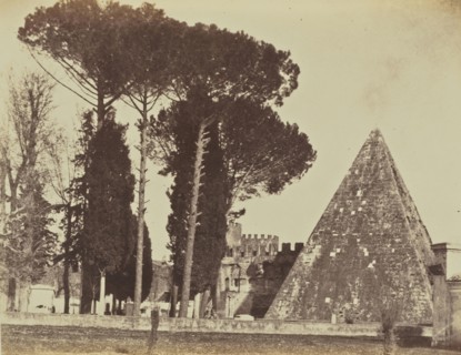 Tomb of Caius Cestius, Rome; Mrs. Jane St. John, British, 1803 - 1882, Rome, Italy; 1856 - 1859; Albumen silver print
