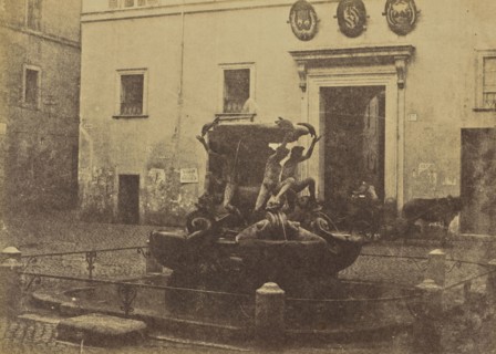 Tartarughe Fountain, Rome; Mrs. Jane St. John, British, 1803 - 1882, Rome, Italy; 1856 - 1859; Albumen silver print