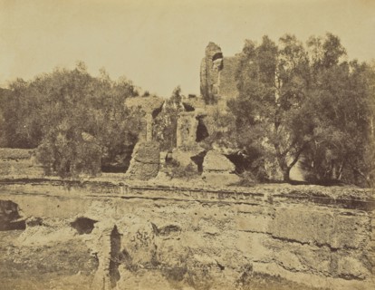 Ruins at Hadrians Villa, Tivoli; Mrs. Jane St. John, British, 1803 - 1882, Italy; 1856 - 1859; Albumen silver print