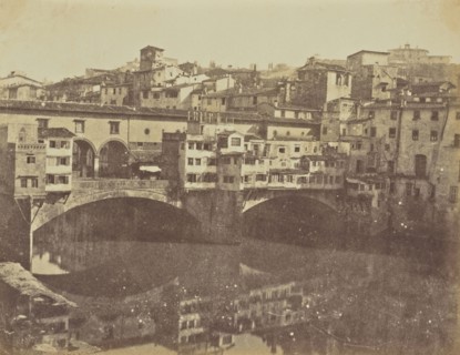 Florence, from our Window, Ponte Vecchio; Mrs. Jane St. John, British, 1803 - 1882, Florence, Italy; 1856 - 1859; Albumen