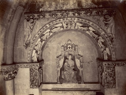Reims Cathedral. Door on north side; Reims, France; about 1897; Albumen silver print