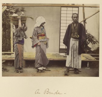 A Bride; Shinichi Suzuki, Japanese, 1835 - 1919, Japan; about 1873 - 1883; Hand-colored Albumen silver print