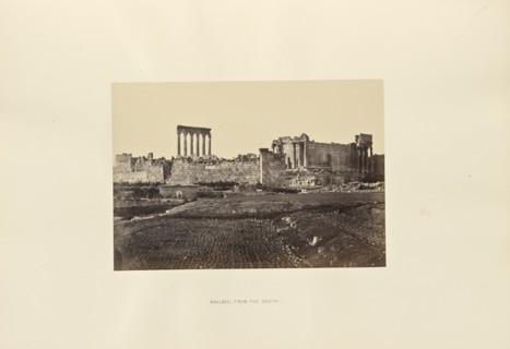 Baalbec, From the South; Francis Frith, English, 1822 - 1898, Baalbeck, Lebanon; 1858; Albumen silver print