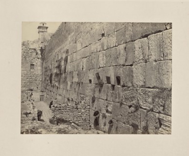 The Wall of Wailing, Jerusalem; Francis Frith, English, 1822 - 1898, Jerusalem, Palestine; about 1865; Albumen silver print