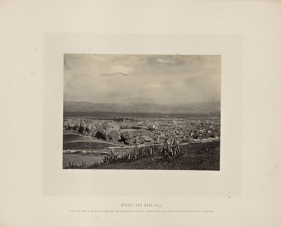 Athens and Mars Hill; Francis Frith, English, 1822 - 1898, Athens, Greece; about 1865; Albumen silver print